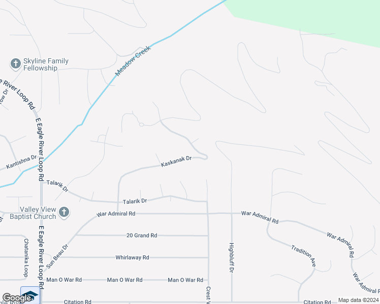 map of restaurants, bars, coffee shops, grocery stores, and more near 11068 Kaskanak Drive in Anchorage