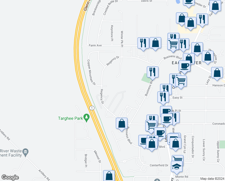 map of restaurants, bars, coffee shops, grocery stores, and more near 16230 Ursa Minor Circle in Anchorage