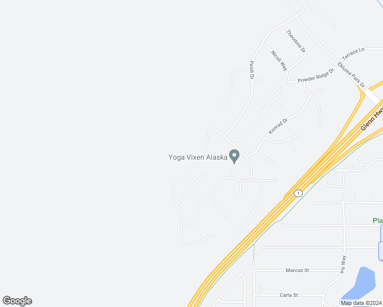 map of restaurants, bars, coffee shops, grocery stores, and more near 13260 Rosser Drive in Anchorage