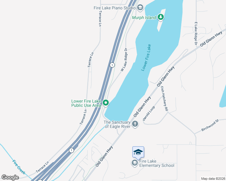 map of restaurants, bars, coffee shops, grocery stores, and more near 14341 West Lake Ridge Drive in Anchorage