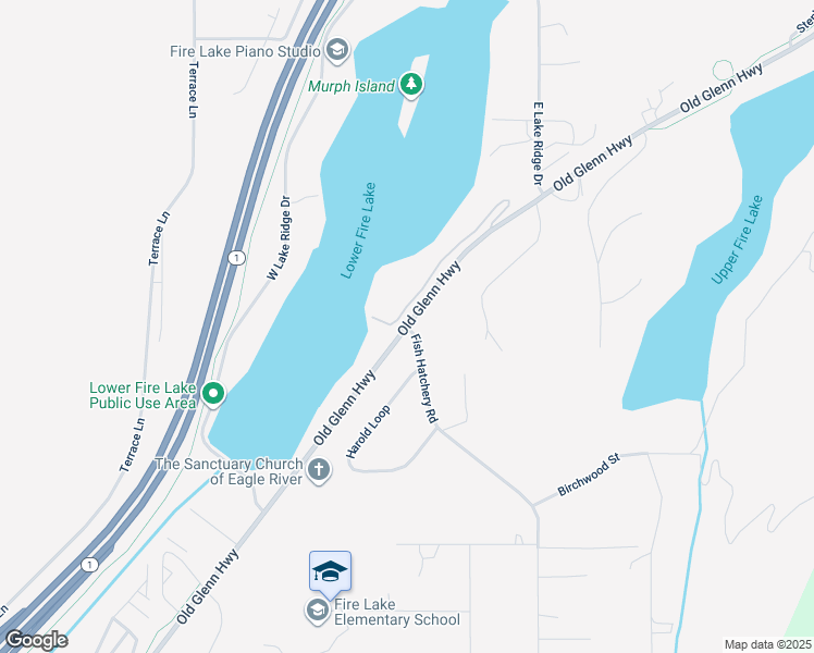 map of restaurants, bars, coffee shops, grocery stores, and more near 14500 Old Glenn Highway in Anchorage