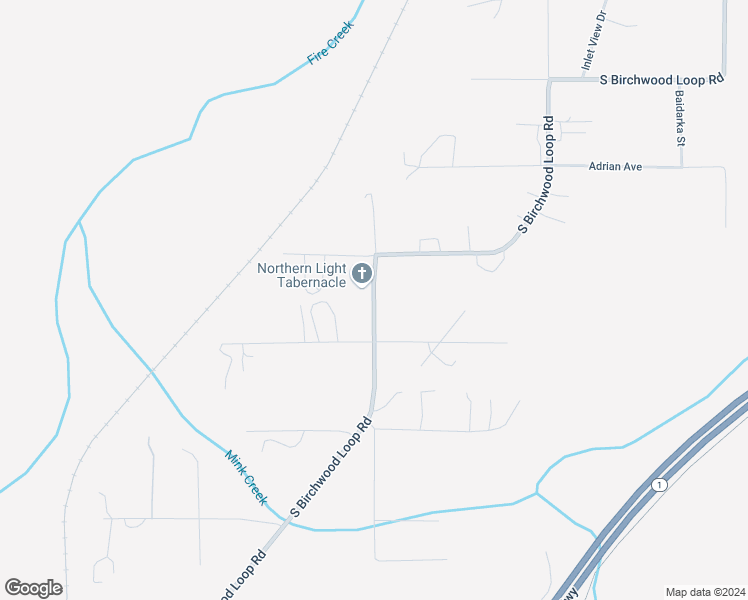 map of restaurants, bars, coffee shops, grocery stores, and more near 18720 South Birchwood Loop Road in Anchorage
