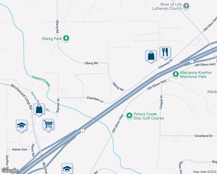 map of restaurants, bars, coffee shops, grocery stores, and more near 20644 Jehovahjireh Street in Anchorage