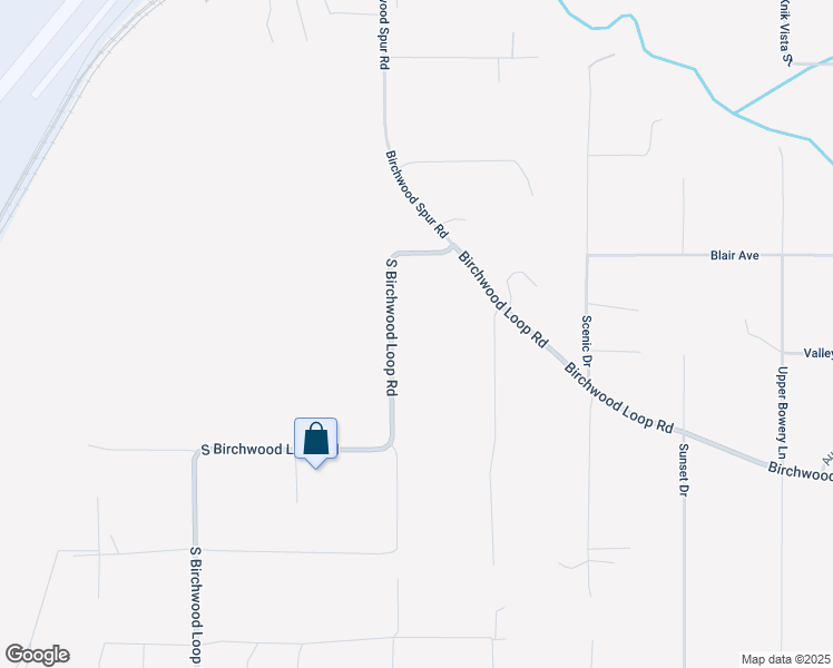 map of restaurants, bars, coffee shops, grocery stores, and more near 20875 Birchwood Loop Road in Anchorage