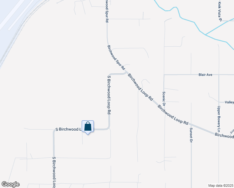 map of restaurants, bars, coffee shops, grocery stores, and more near 20875 Birchwood Loop Road in Anchorage