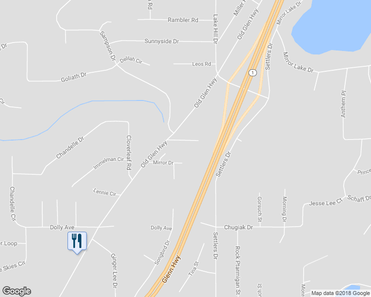 map of restaurants, bars, coffee shops, grocery stores, and more near 24244 Mount Eklutna Drive in Anchorage