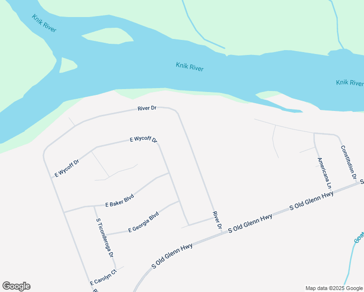 map of restaurants, bars, coffee shops, grocery stores, and more near 8687 River Drive in Palmer
