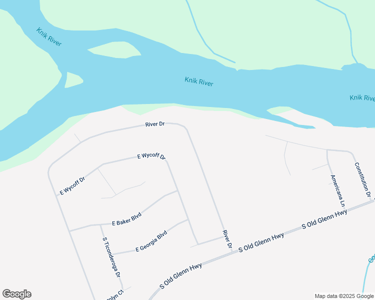 map of restaurants, bars, coffee shops, grocery stores, and more near 8687 River Drive in Knik River