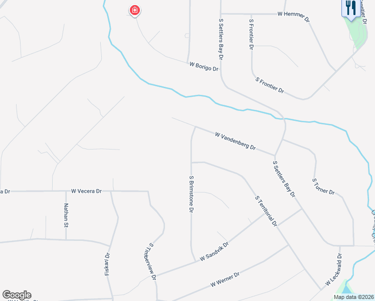 map of restaurants, bars, coffee shops, grocery stores, and more near 7060 South Brimstone Drive in Wasilla