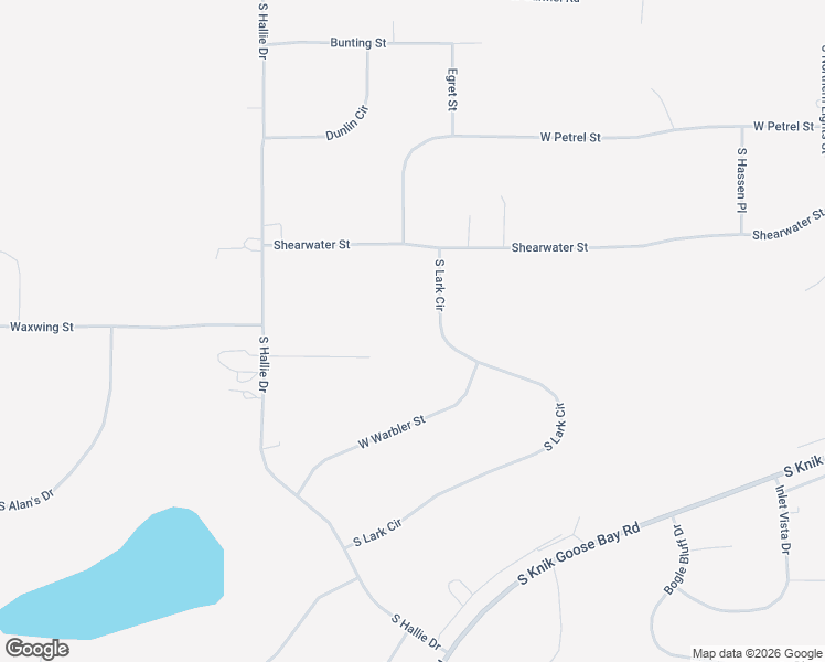 map of restaurants, bars, coffee shops, grocery stores, and more near 6534 South Lark Circle in Wasilla