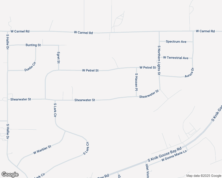 map of restaurants, bars, coffee shops, grocery stores, and more near 8211 Shearwater Street in Wasilla