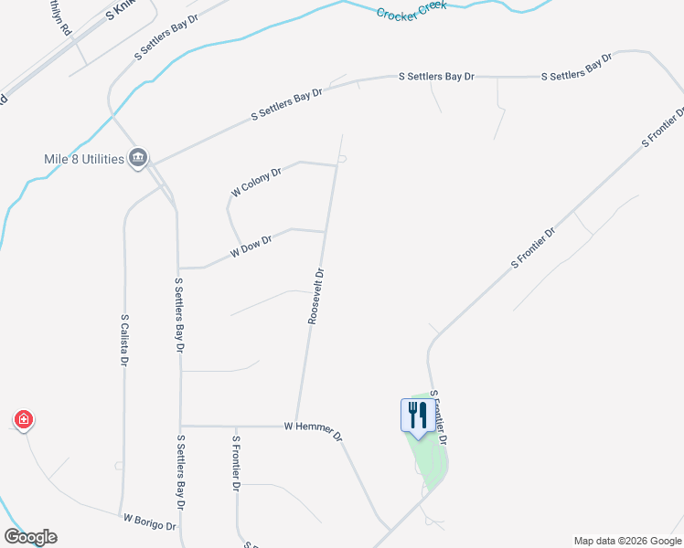 map of restaurants, bars, coffee shops, grocery stores, and more near 6321 Roosevelt Drive in Wasilla