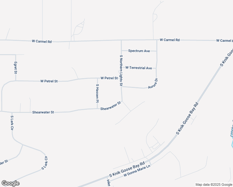 map of restaurants, bars, coffee shops, grocery stores, and more near 7933 Shearwater Street in Wasilla