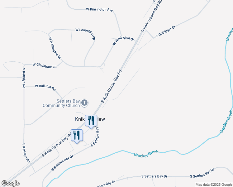 map of restaurants, bars, coffee shops, grocery stores, and more near 5485 South Irwin Drive in Wasilla