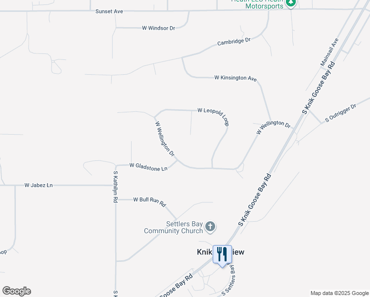 map of restaurants, bars, coffee shops, grocery stores, and more near 6981 West Wellington Drive in Wasilla