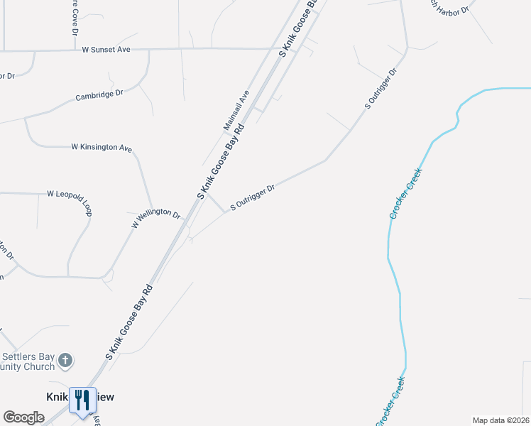 map of restaurants, bars, coffee shops, grocery stores, and more near 5201 South Outrigger Drive in Wasilla