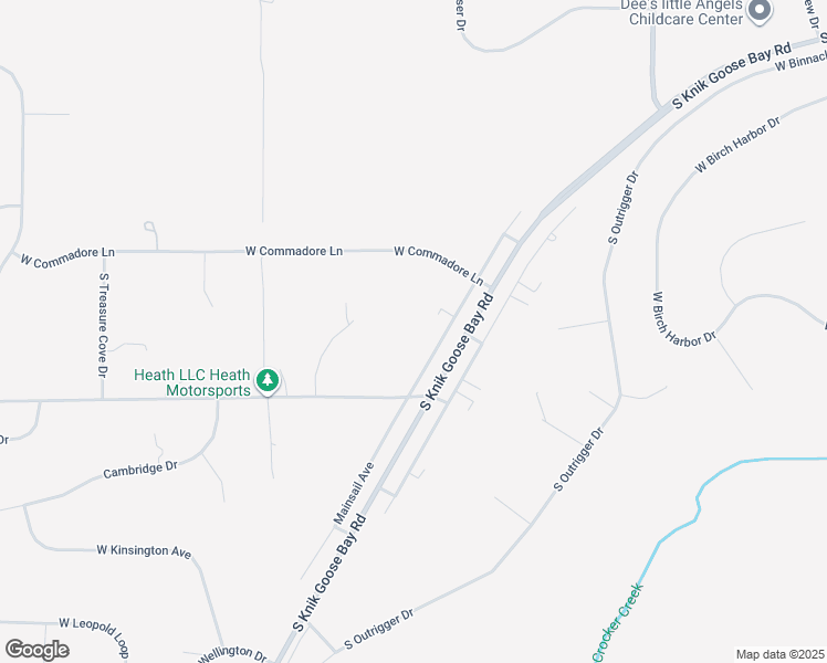 map of restaurants, bars, coffee shops, grocery stores, and more near 4730 Mainsail Avenue in Wasilla