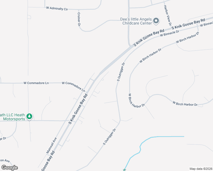 map of restaurants, bars, coffee shops, grocery stores, and more near 4575 South Binnacle Drive in Wasilla