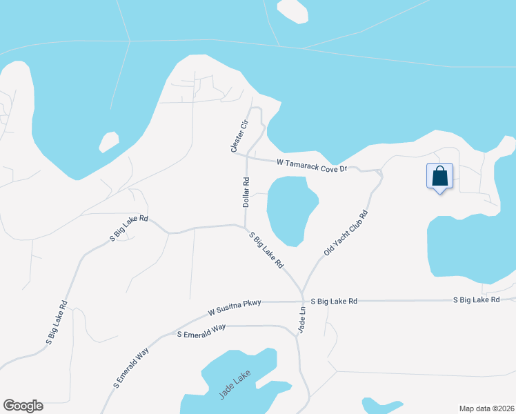 map of restaurants, bars, coffee shops, grocery stores, and more near 4825 Dollar Road in Wasilla