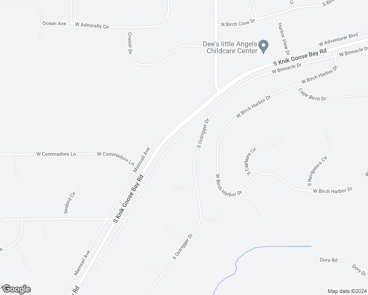 map of restaurants, bars, coffee shops, grocery stores, and more near 4551 West Binnacle Drive in Wasilla