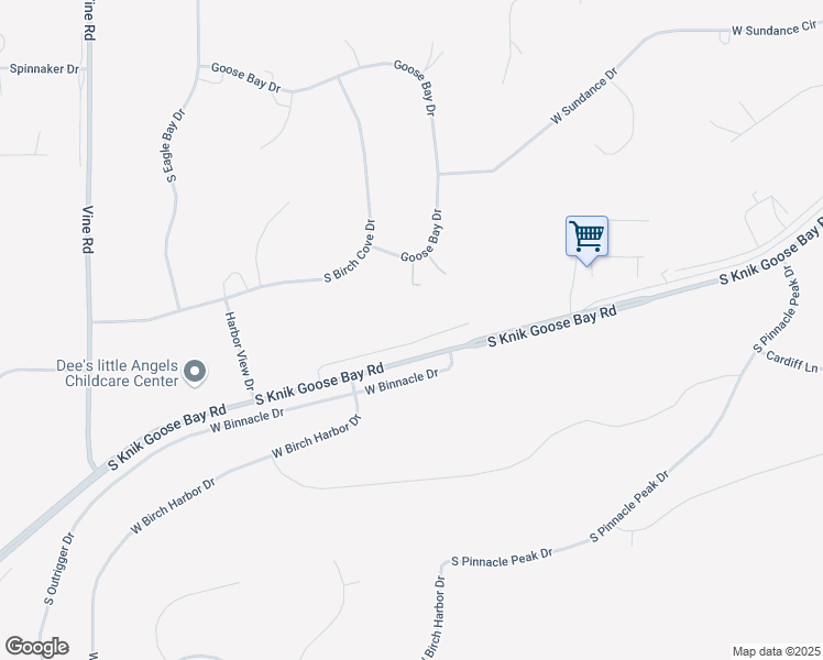 map of restaurants, bars, coffee shops, grocery stores, and more near 4060 South Knik Goose Bay Road in Wasilla