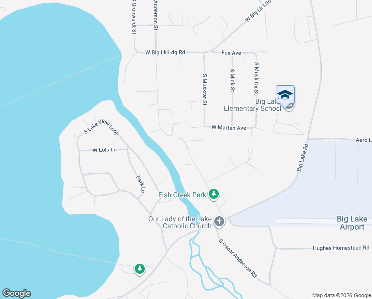 map of restaurants, bars, coffee shops, grocery stores, and more near 3942 South Casey Drive in Wasilla