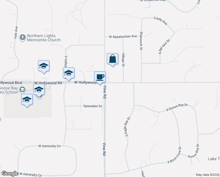 map of restaurants, bars, coffee shops, grocery stores, and more near 3701 Vine Road in Wasilla