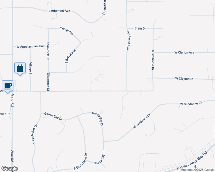 map of restaurants, bars, coffee shops, grocery stores, and more near 5421 West Hollywood Road in Wasilla