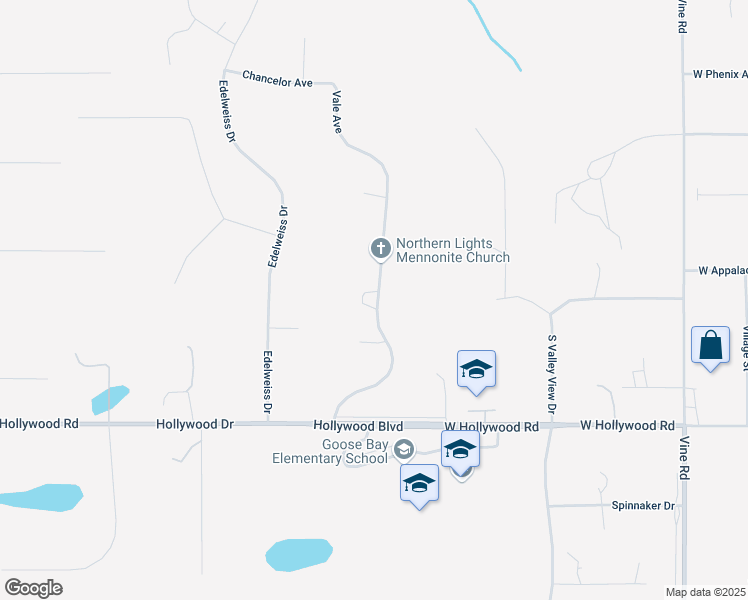 map of restaurants, bars, coffee shops, grocery stores, and more near 3461 Vale Avenue in Wasilla