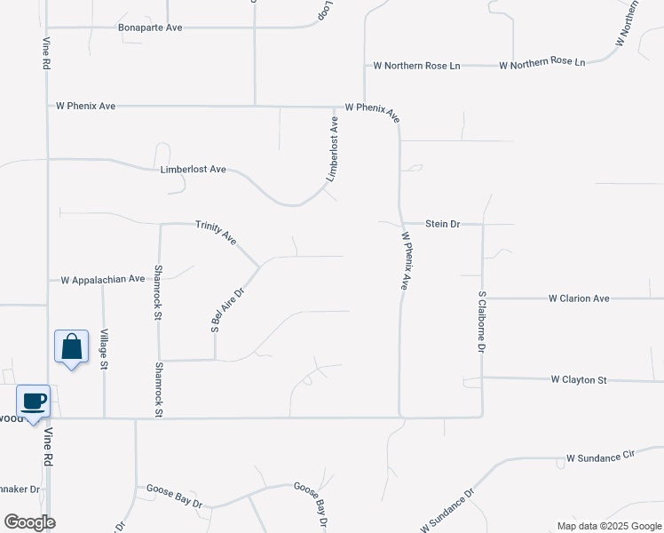 map of restaurants, bars, coffee shops, grocery stores, and more near 3321 South Bel Aire Drive in Wasilla