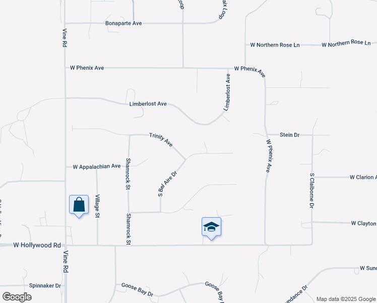map of restaurants, bars, coffee shops, grocery stores, and more near 3421 South Bel Aire Drive in Wasilla