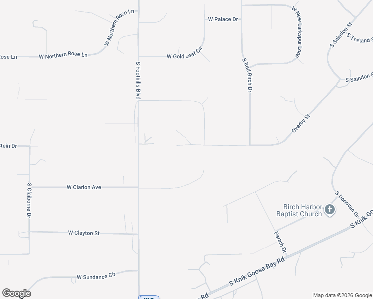 map of restaurants, bars, coffee shops, grocery stores, and more near 4590 Overby Street in Wasilla