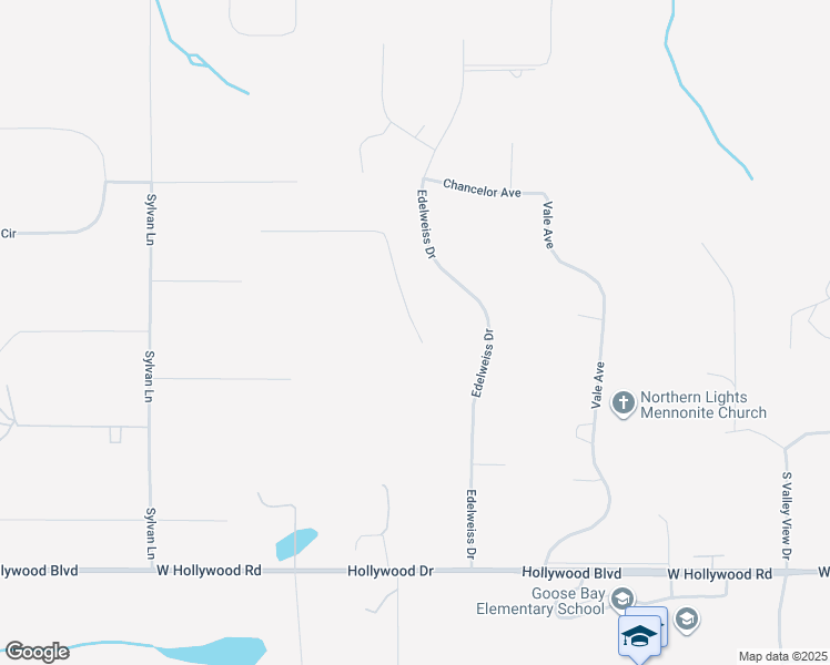 map of restaurants, bars, coffee shops, grocery stores, and more near 3132 Edelweiss Drive in Wasilla
