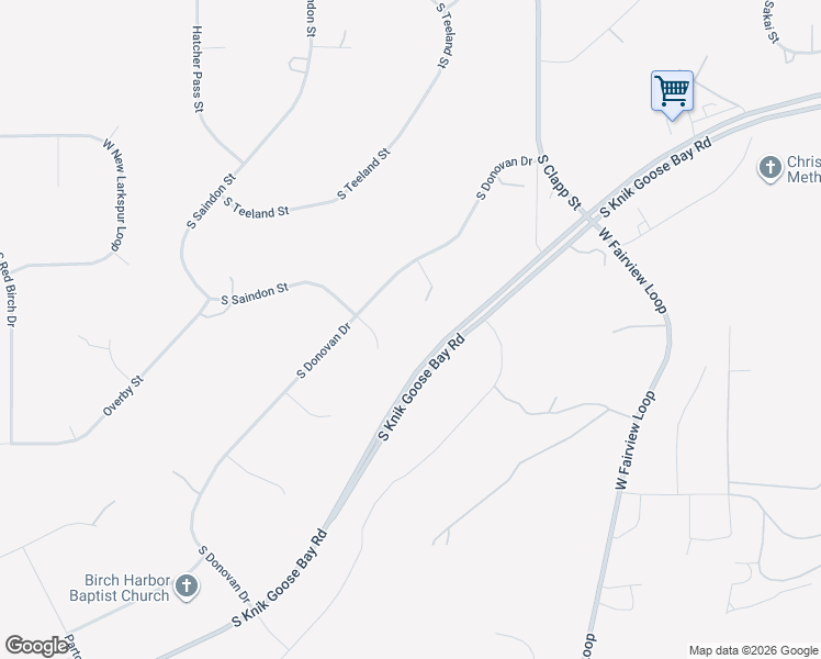 map of restaurants, bars, coffee shops, grocery stores, and more near 3075 Herndon Court in Wasilla