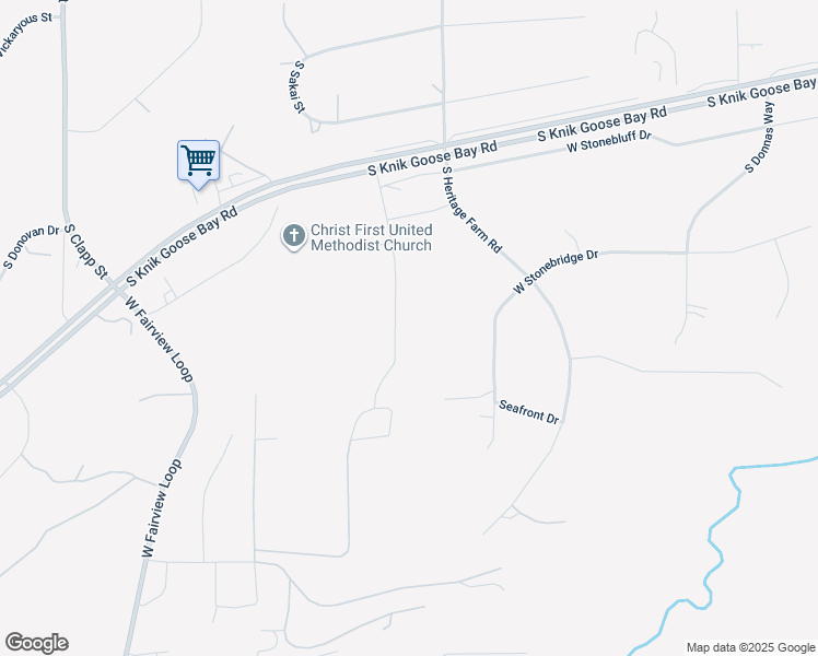 map of restaurants, bars, coffee shops, grocery stores, and more near 2947 South Avalon Circle in Wasilla