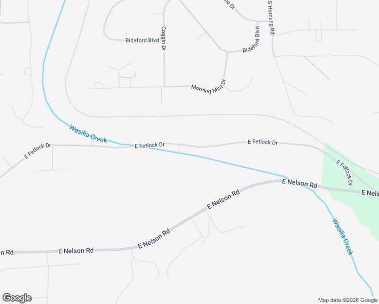 map of restaurants, bars, coffee shops, grocery stores, and more near 5685 East Fetlock Drive in Wasilla