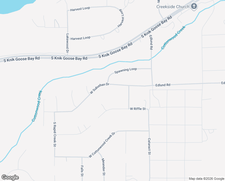 map of restaurants, bars, coffee shops, grocery stores, and more near 1660 West Suburban Drive in Wasilla