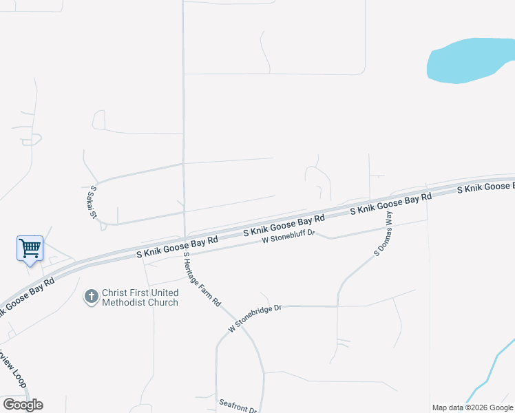 map of restaurants, bars, coffee shops, grocery stores, and more near 2850 West Stoneridge Circle in Wasilla