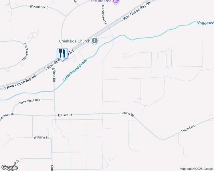map of restaurants, bars, coffee shops, grocery stores, and more near 1153 West Jones Drive in Wasilla