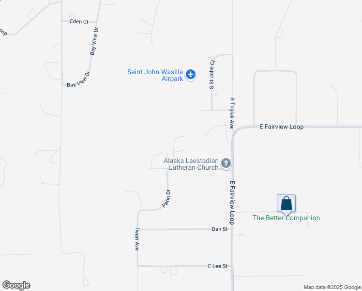 map of restaurants, bars, coffee shops, grocery stores, and more near 971 East Sue Lane in Wasilla