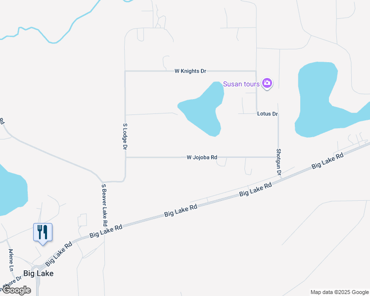 map of restaurants, bars, coffee shops, grocery stores, and more near 14133 Jojoba Drive in Wasilla