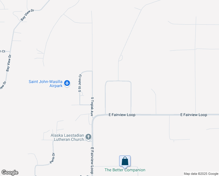map of restaurants, bars, coffee shops, grocery stores, and more near 2170 South Valley Loop in Wasilla