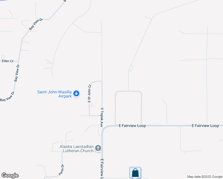 map of restaurants, bars, coffee shops, grocery stores, and more near 2170 South Valley Loop in Wasilla