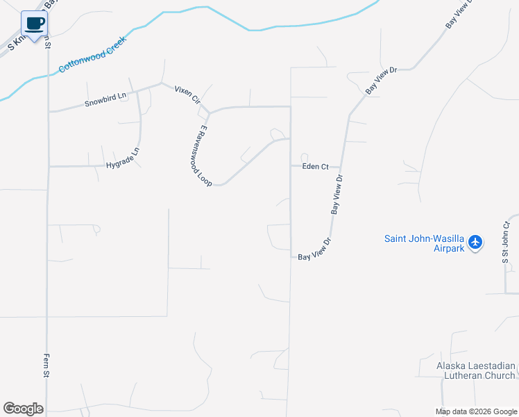 map of restaurants, bars, coffee shops, grocery stores, and more near 445 East Ravenswood Loop in Wasilla
