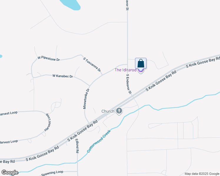 map of restaurants, bars, coffee shops, grocery stores, and more near 2180 South Endeavor Street in Wasilla