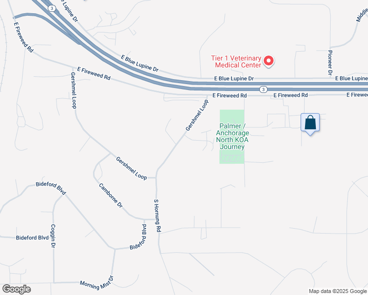 map of restaurants, bars, coffee shops, grocery stores, and more near 6130 East Paige Circle in Palmer