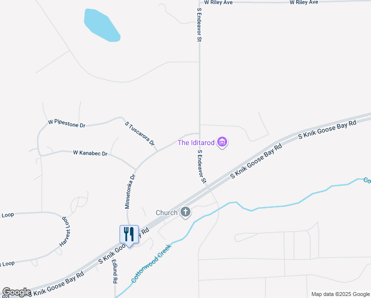 map of restaurants, bars, coffee shops, grocery stores, and more near 2180 South Endeavor Street in Wasilla