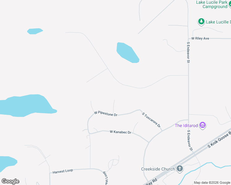 map of restaurants, bars, coffee shops, grocery stores, and more near 1810 South Redwing Circle in Wasilla