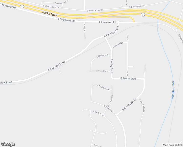 map of restaurants, bars, coffee shops, grocery stores, and more near 4838 East Timothy Lane in Wasilla