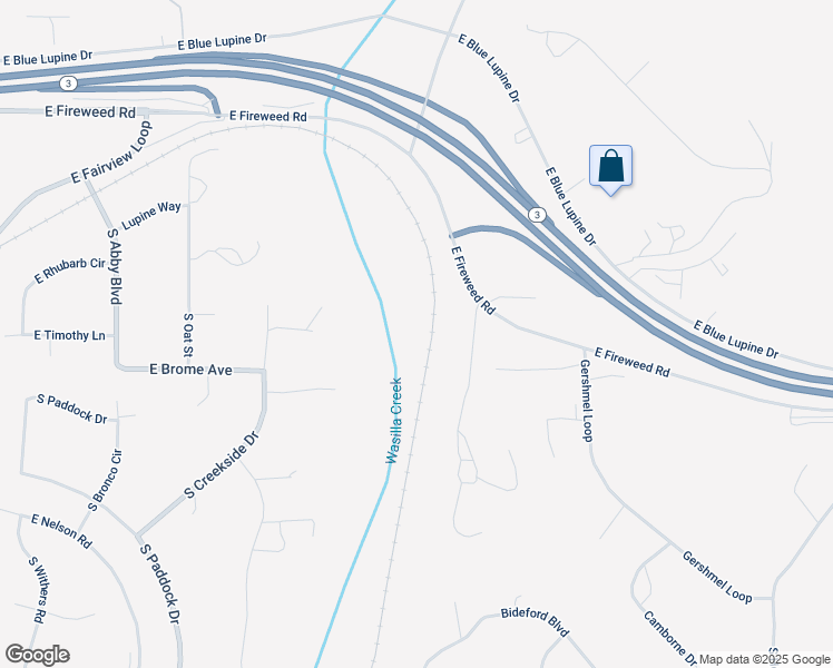 map of restaurants, bars, coffee shops, grocery stores, and more near 5700 Gershmel Loop in Palmer